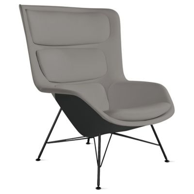 Striad Lounge High Back Chair, Wire Base