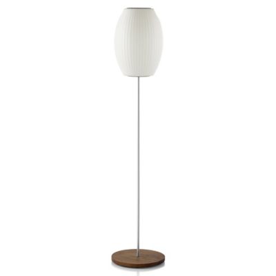Nelson Cigar Lotus Floor Lamp (Walnut|Small) - OPEN BOX