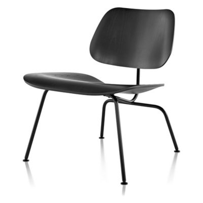 Eames Molded Plywood Lounge Chair with Metal Legs