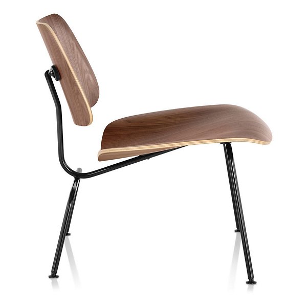 Eames Molded Plywood Lounge Chair with Metal Legs