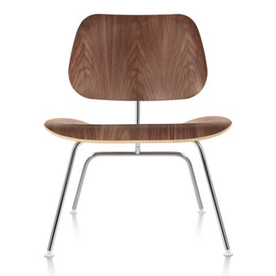 Eames Molded Plywood Lounge Chair with Metal Legs