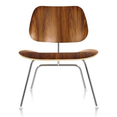 Eames Molded Plywood Lounge Chair with Metal Legs