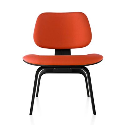 Eames Molded Plywood Lounge Chair with Wood Legs, Upholstered