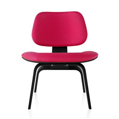 Eames Molded Plywood Lounge Chair with Wood Legs, Upholstered