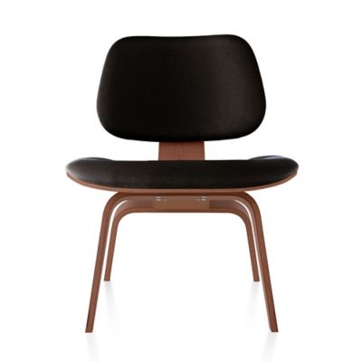 Eames Molded Plywood Lounge Chair with Wood Legs, Upholstered