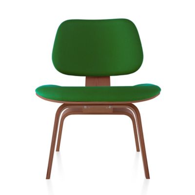 Eames Molded Plywood Lounge Chair with Wood Legs, Upholstered