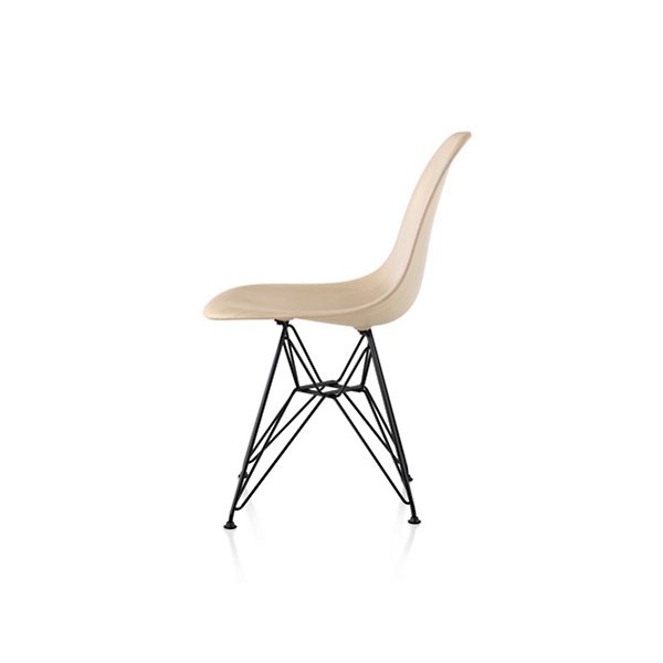Eames Molded Wood Side Chair with Wire Base