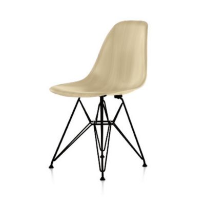 Eames Molded Wood Side Chair with Wire Base