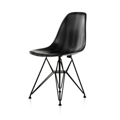 Eames Molded Wood Side Chair with Wire Base