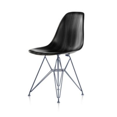 Eames Molded Wood Side Chair with Wire Base