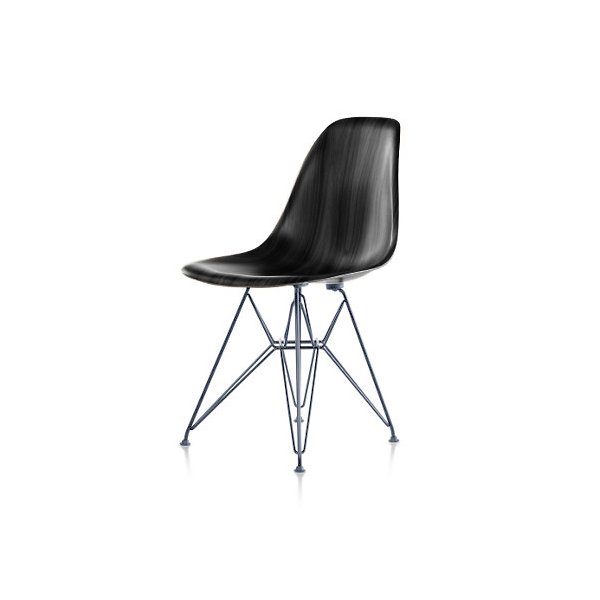 Eames Molded Wood Side Chair with Wire Base