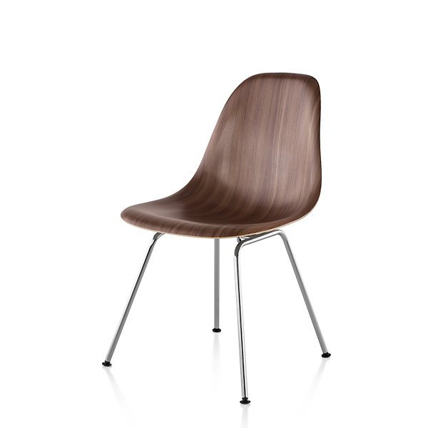 Eames Molded Wood Side Chair with 4-Leg Base