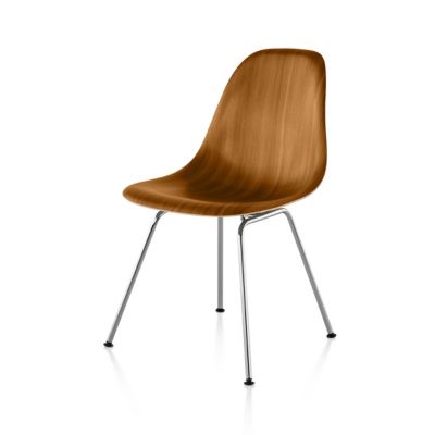 Eames Molded Wood Side Chair with 4-Leg Base