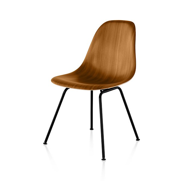 Eames Molded Wood Side Chair With 4 Leg, Herman Miller Eames Molded Plastic Dining Chair