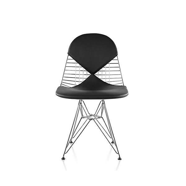 Eames Wire Chair with Leather Seat/Back