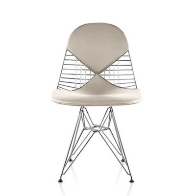 Eames Wire Chair with Leather Seat/Back
