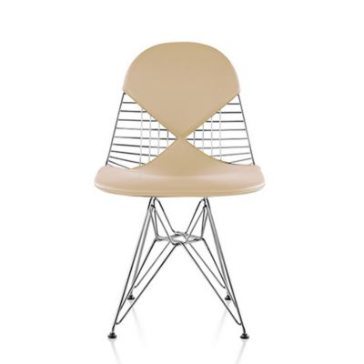 Eames Wire Chair with Leather Seat/Back