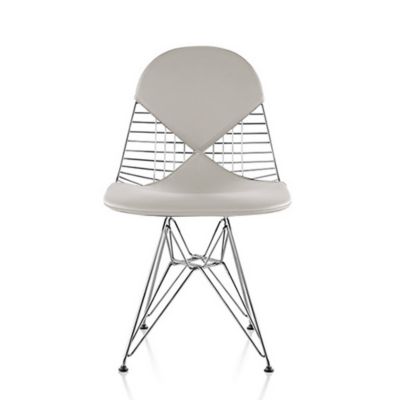 Eames Wire Chair with Leather Seat/Back