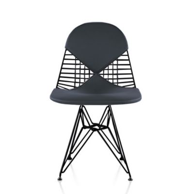 Eames Wire Chair with Leather Seat/Back