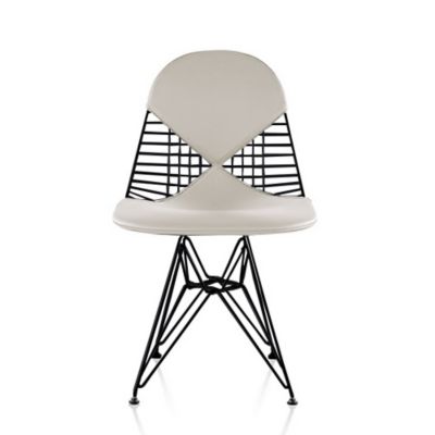 Eames Wire Chair with Leather Seat/Back
