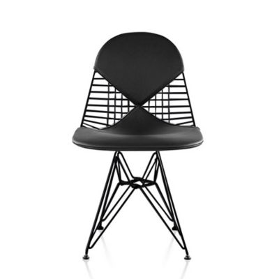 Eames Wire Chair with Leather Seat/Back