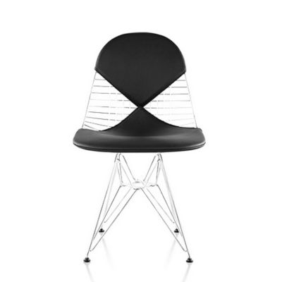 Eames Wire Chair with Leather Seat/Back