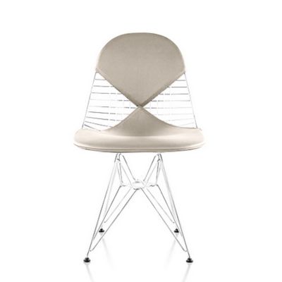 Eames Wire Chair with Leather Seat/Back