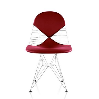 Eames Wire Chair with Leather Seat/Back