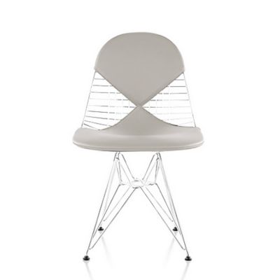 Eames Wire Chair with Leather Seat/Back