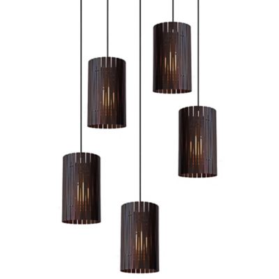 Kerflights Wood Circular Multi-Light Pendant