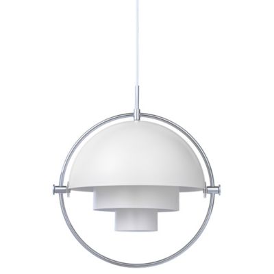 Multi-Lite Pendant (White Matte with Chrome|Large)-OPEN BOX