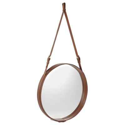Adnet Circulaire Mirror (Medium|Tan Leather) - OPEN BOX