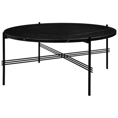 TS Round Coffee Table (Black|Black Marquina|Medium)-OPEN BOX