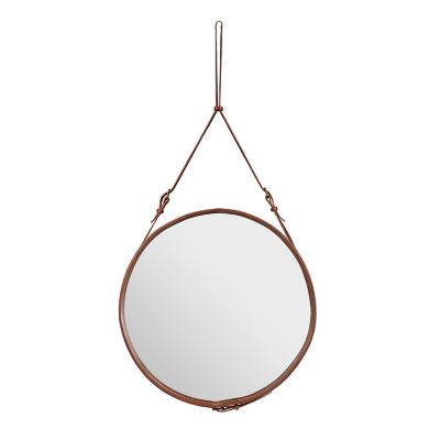 Adnet Circular Mirror (Tan Leather|Small) - OPEN BOX