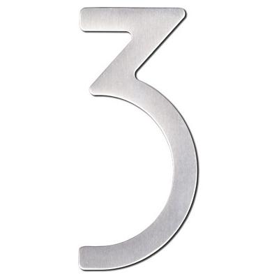 House Numbers (Raw Stainless Steel/Three/8 Inch) - OPEN BOX
