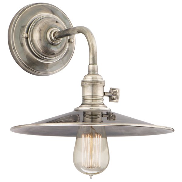 Three Light Wall Sconce Hudson Valley Lighting 1993-PN Fisher Polished Nickel Finish 13.75 Inches Wide by 5 Inches High 