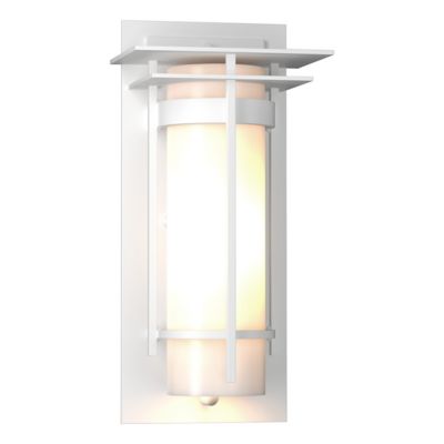 Banded Coastal Outdoor Wall Sconce with Top Plate