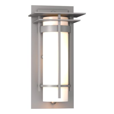 Banded Coastal Outdoor Wall Sconce with Top Plate