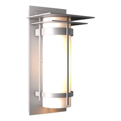 Banded Coastal Outdoor Wall Sconce with Top Plate