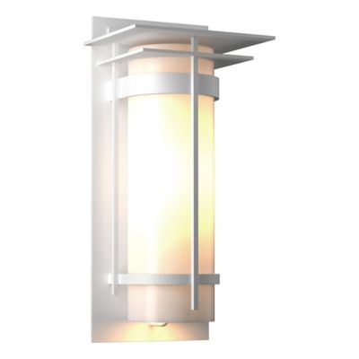 Banded Coastal Outdoor Wall Sconce with Top Plate