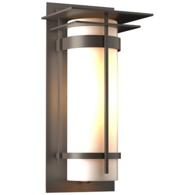 Banded Coastal Outdoor Wall Sconce with Top Plate