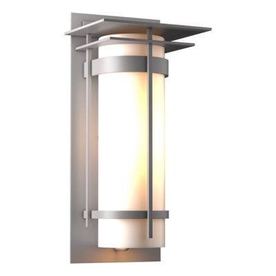 Banded Coastal Outdoor Wall Sconce with Top Plate