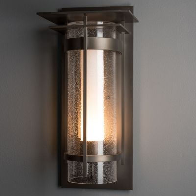 Banded Outdoor Wall Sconce with Top Plate