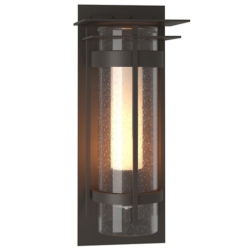 Banded Outdoor Wall Sconce with Top Plate