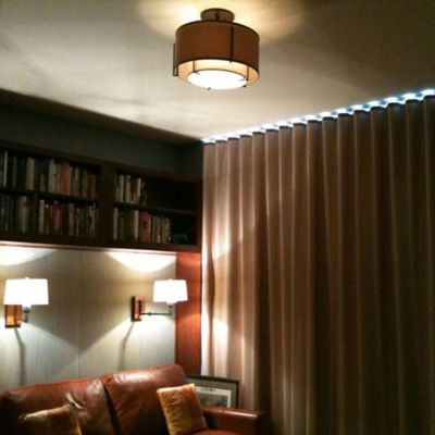 Exos Double Shade Semi-Flushmount