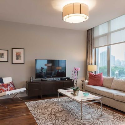 Exos Double Shade Semi-Flushmount