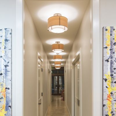 Exos Double Shade Semi-Flushmount