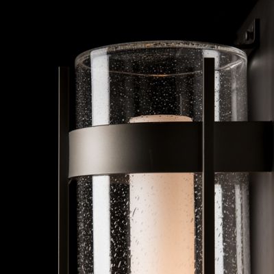 Banded Seeded Glass Outdoor Wall Sconce