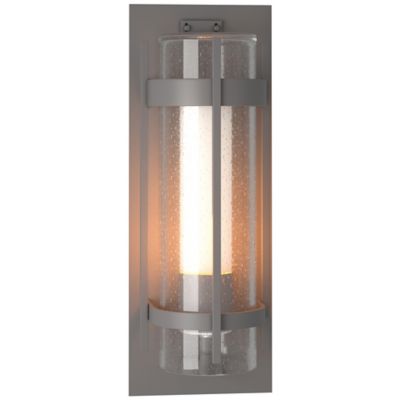Banded Seeded Glass Outdoor Wall Sconce