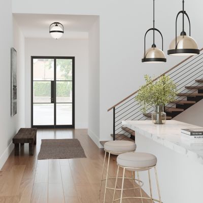 Atlas Dome Navy Pendant